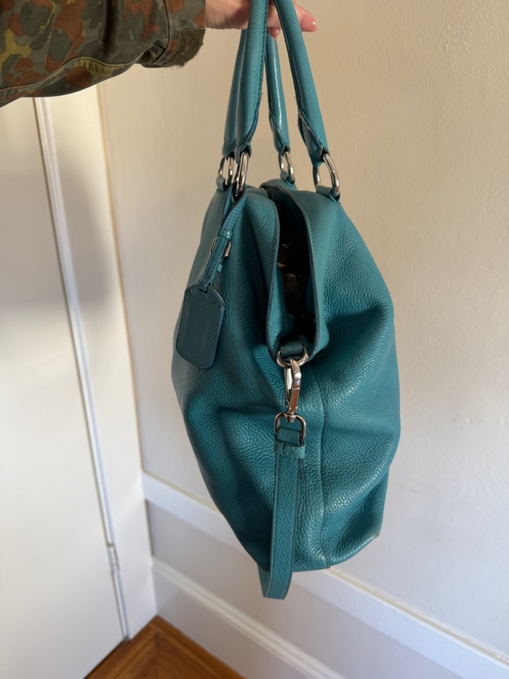 Prada Vitello Daino Open Shopper Tote Bag - Picture 2 of 16